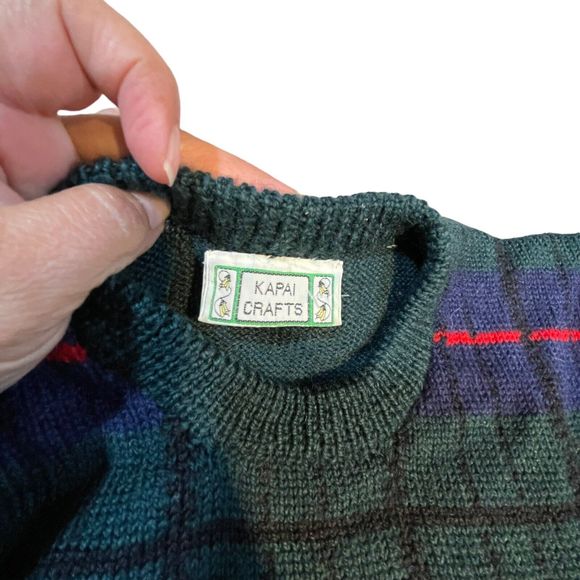 Vintage Kapai Crafts Sweater Womens Small Pullover Fair Isle Wool New Zealand - Picture 3 of 11